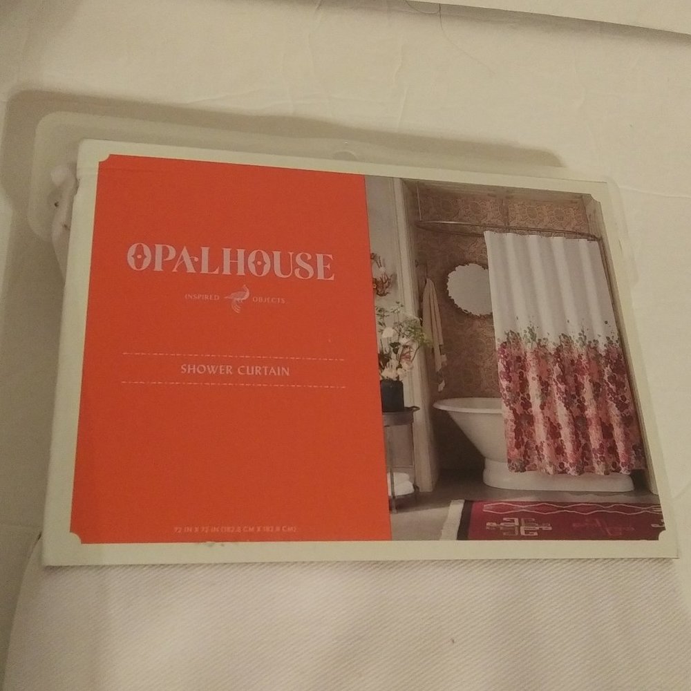 Opalhouse floral fabric shower curtain 72 x 72 New - Picture 2 of 8
